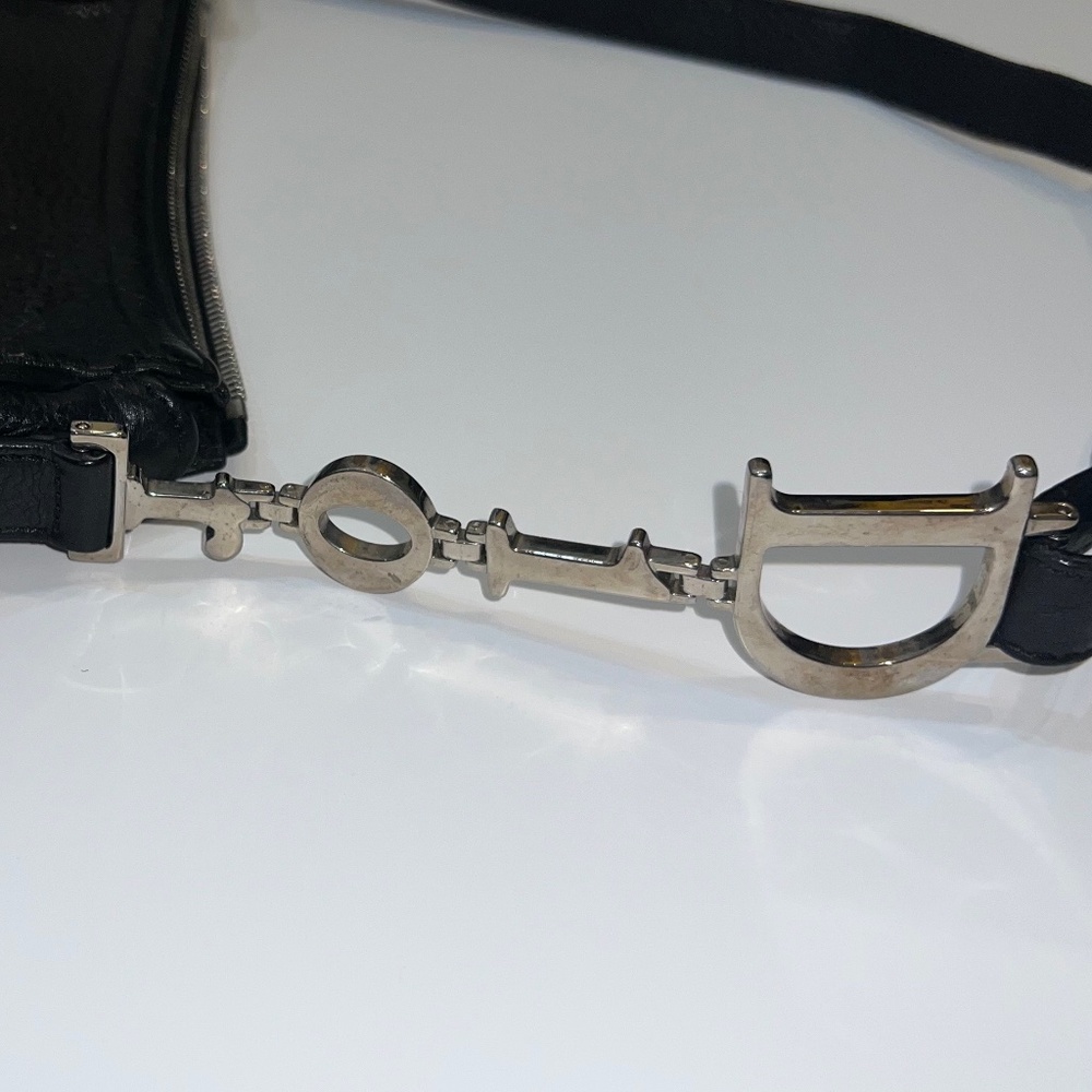 RARE CHRISTIAN DIOR D Logo Pendant Shoulder Pouch
